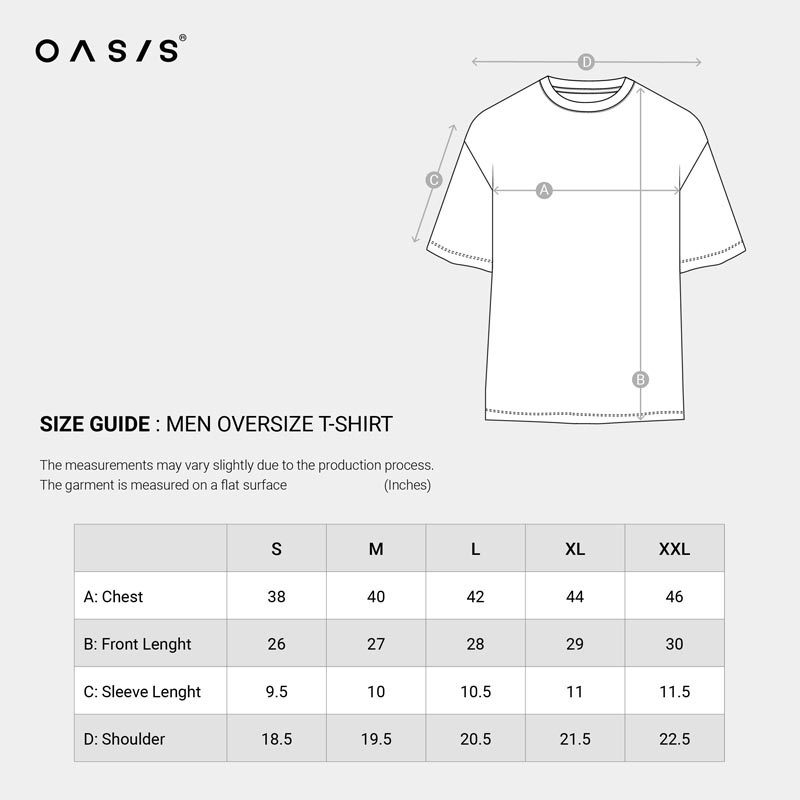 OASIS เสื้อยืดโอเวอร์ไซส์ รุ่น MTCO1856 title =OASIS เสื้อยืดโอเวอร์ไซส์ รุ่น MTCO1856