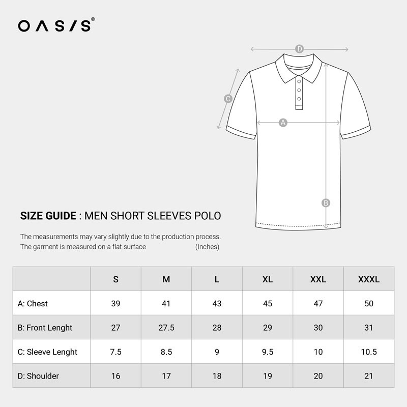 OASIS เสื้อโปโลผู้ชาย รุ่น MPSV1789 title =OASIS เสื้อโปโลผู้ชาย รุ่น MPSV1789