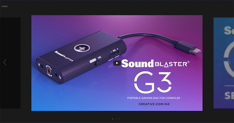 CREATIVE ซาวน์การ์ด USB-C Sound Blaster G3