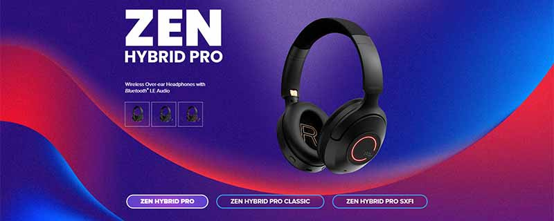 CREATIVE หูฟังไร้สาย Zen Hybrid Pro SXFI