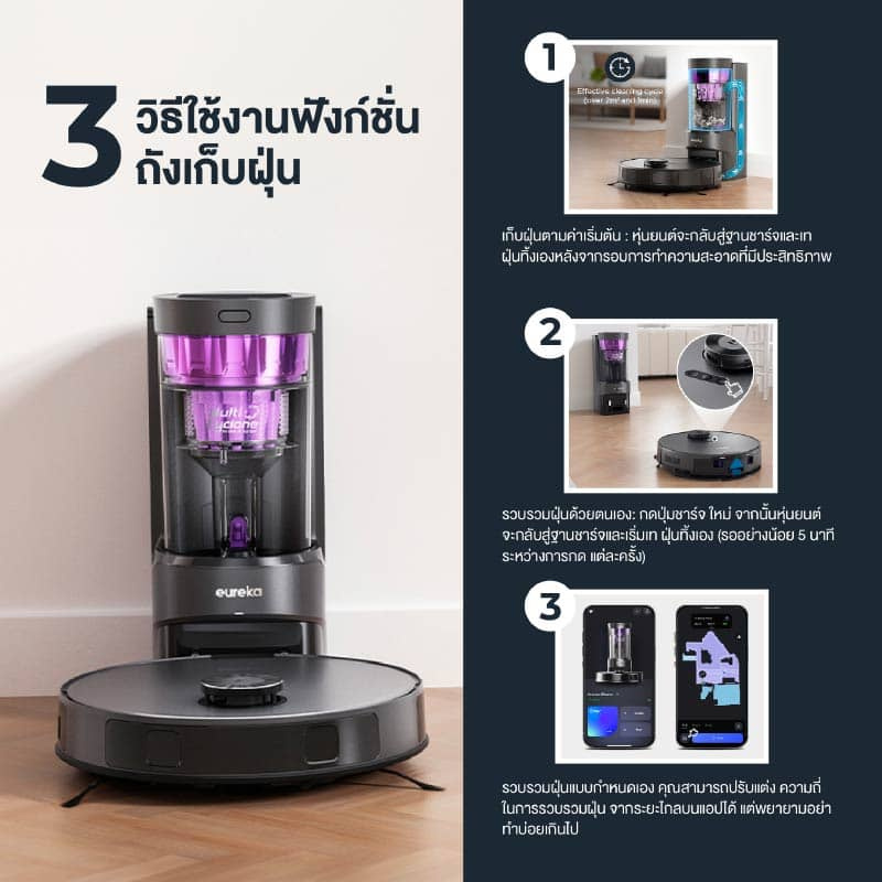 AUTOBOTx Eureka หุ่นยนต์ดูดฝุ่น ถูพื้น Smart Dock 4.0 รุ่น E10S