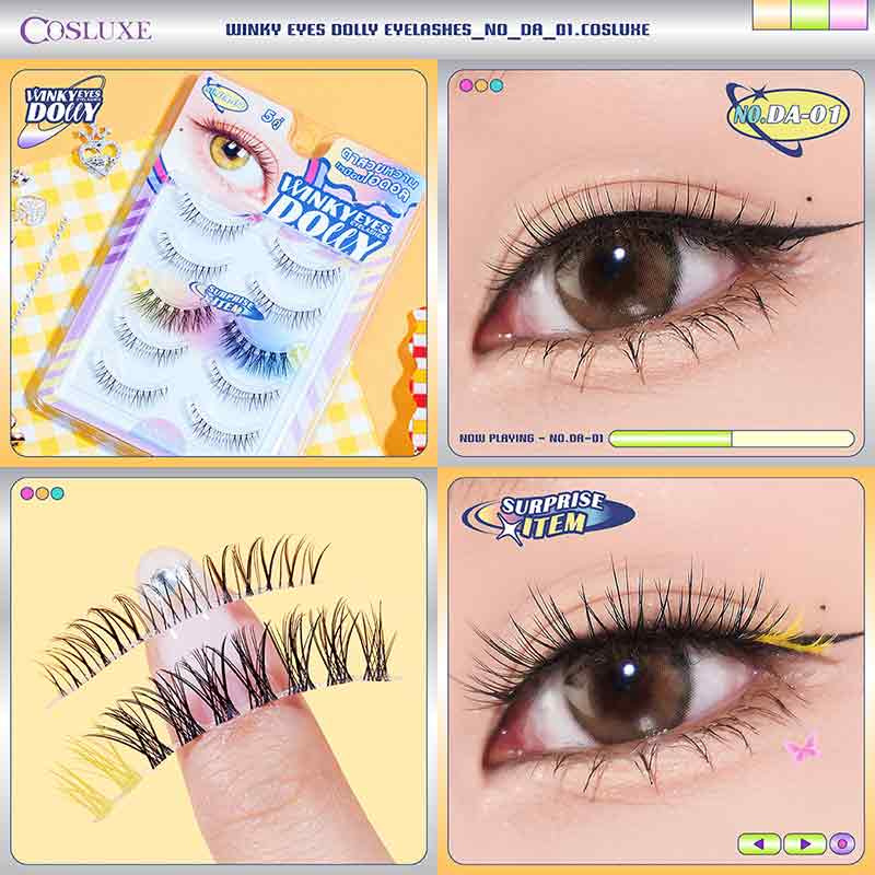 COSLUXE ขนตาปลอม Winky Eyes Dolly Eyelashes NO.DA-01 (5คู่)