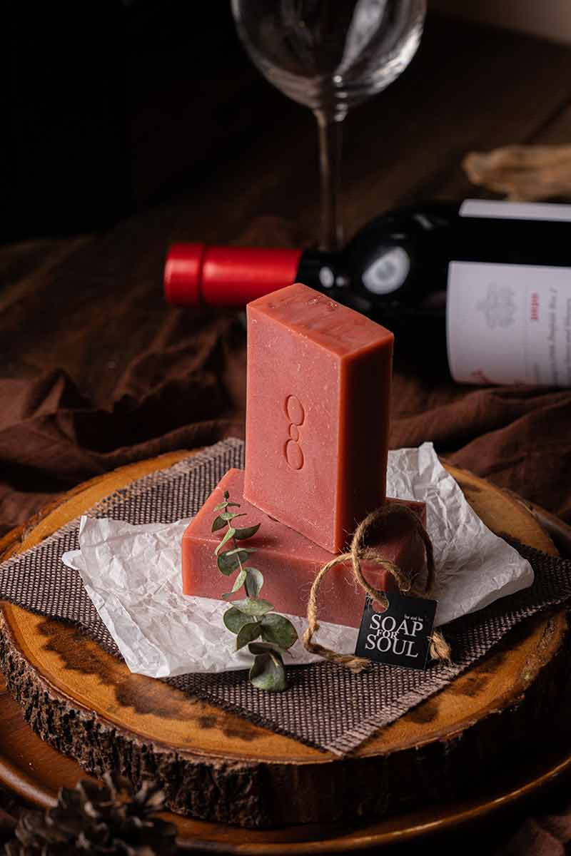 SOAP FOR SOUL สบู่ Red Wine Soap 80 กรัม