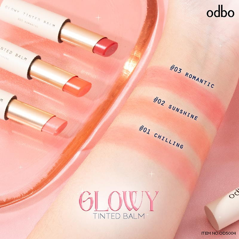 Odbo ลิปทินส์บาล์ม Glowy Tinted Balm OD5004 3 กรัม