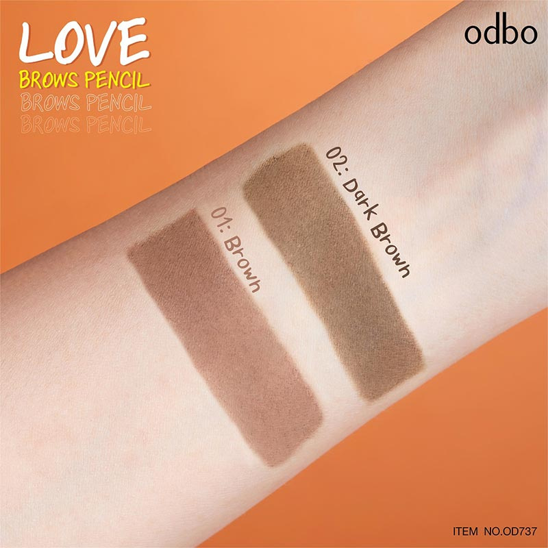 Odbo ดินสอเขียนคิ้ว Love Brows Pencil OD737 1.3 กรัม