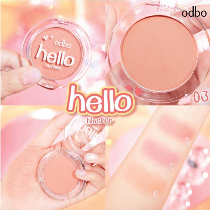 Odbo บัลชออน Hello Blusher OD1300 4 กรัม