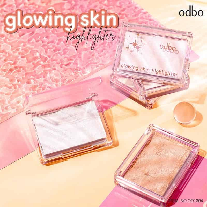 Odbo ไฮไลท์ Glowing Skin Highlighter OD1304 4 กรัม