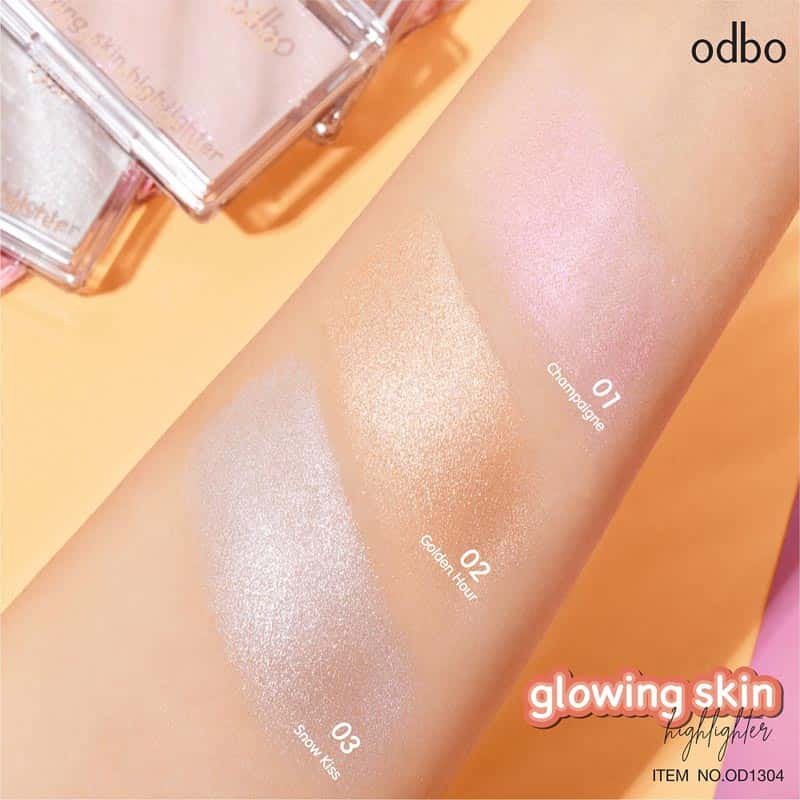 Odbo ไฮไลท์ Glowing Skin Highlighter OD1304 4 กรัม