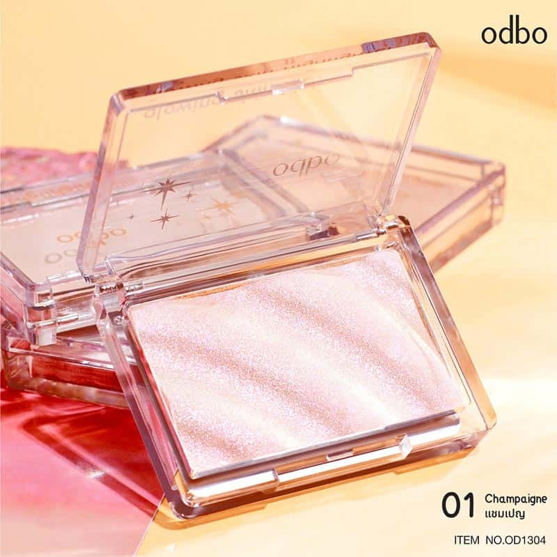 Odbo ไฮไลท์ Glowing Skin Highlighter OD1304 4 กรัม