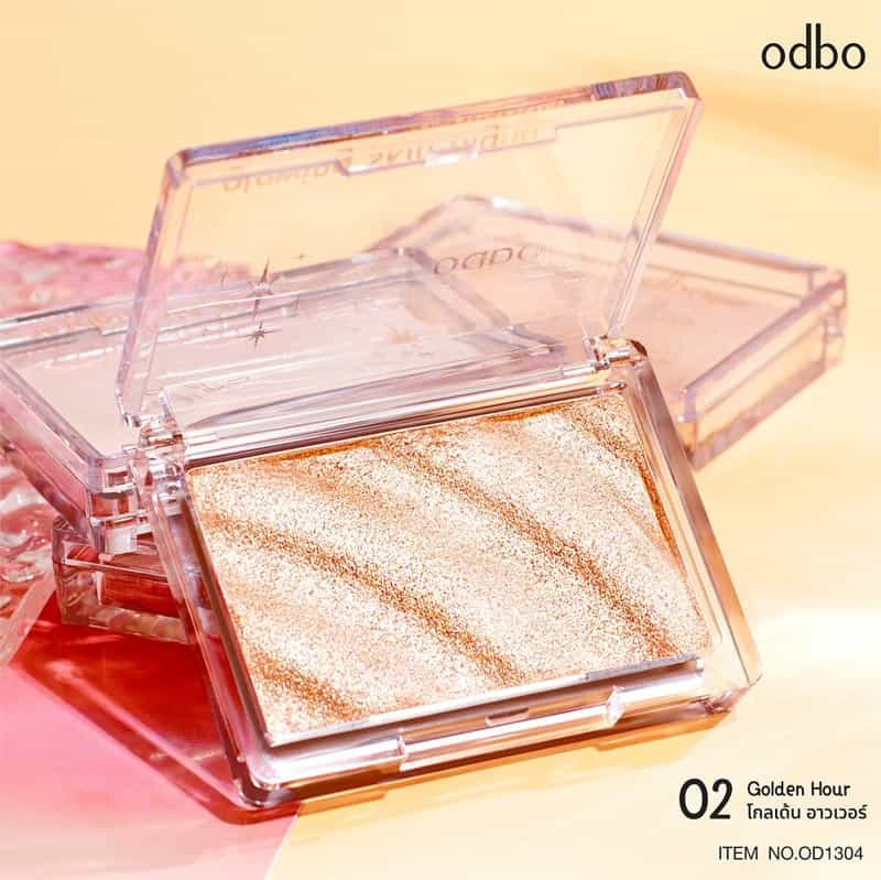 Odbo ไฮไลท์ Glowing Skin Highlighter OD1304 4 กรัม