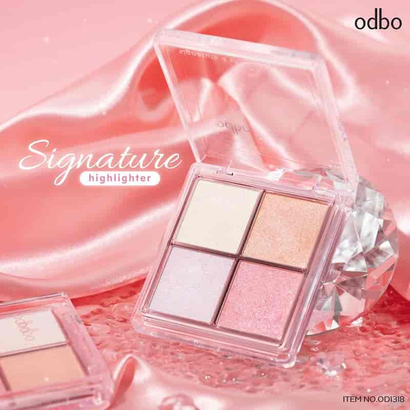 Odbo ไฮไลท์ Signature 4 Shades Highlighter OD1318 10 กรัม