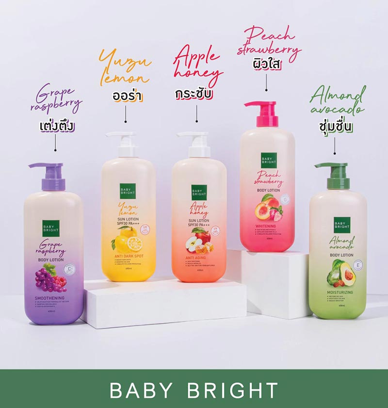 Baby Bright โลชั่นทาผิวกาย Almond Avocado Body Lotion 450 มล.