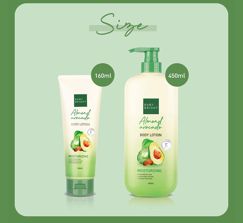 Baby Bright โลชั่นทาผิวกาย Almond Avocado Body Lotion 160 มล.