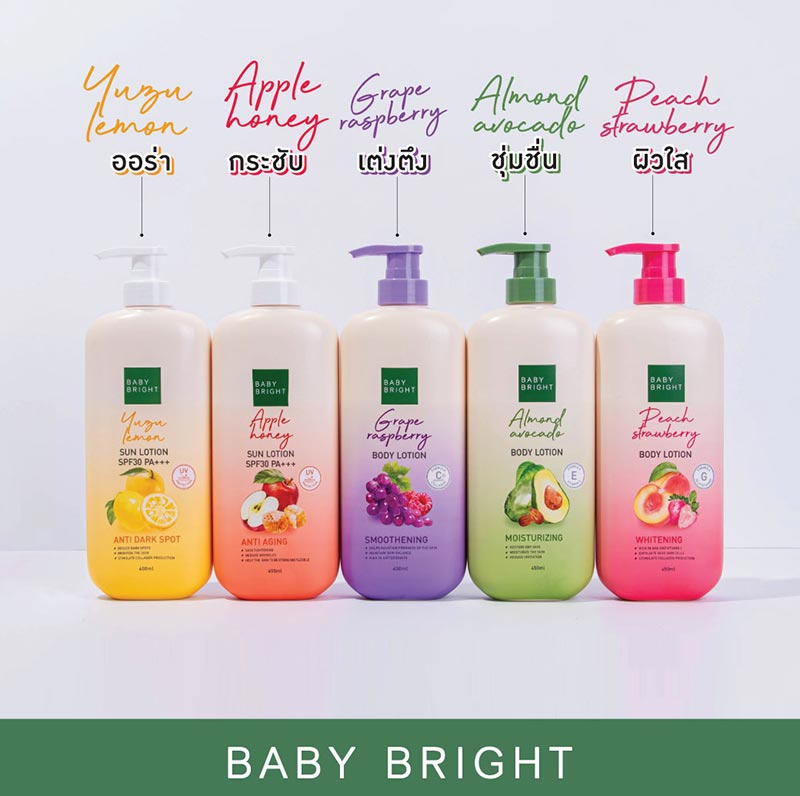 Baby Bright โลชั่นกันแดดผิวกาย Apple Honey Sun Lotion SPF30 PA+++ 160 มล.