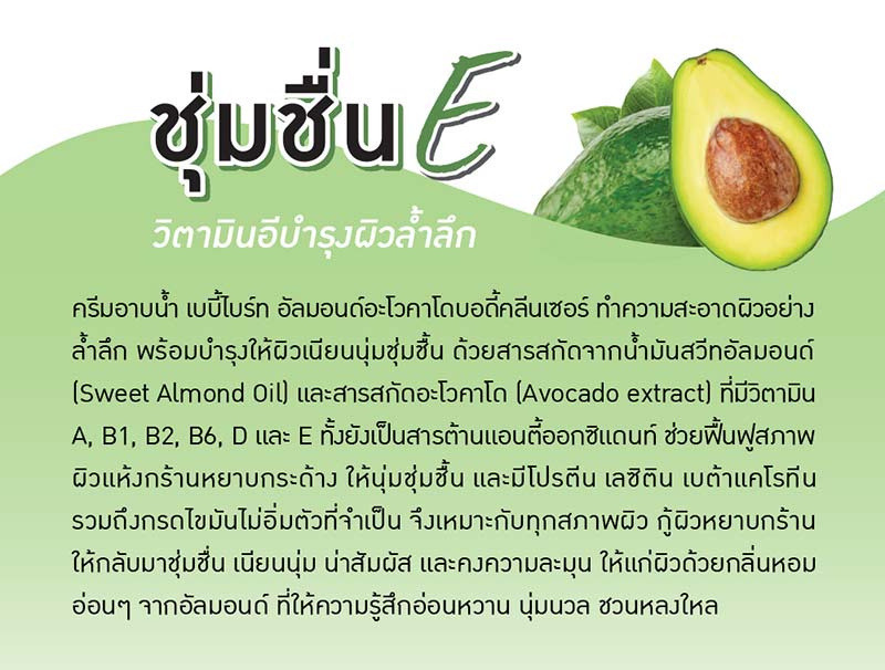 Baby Bright ครีมอาบน้ำ Almond Avocado Body Cleanser 450 มล.