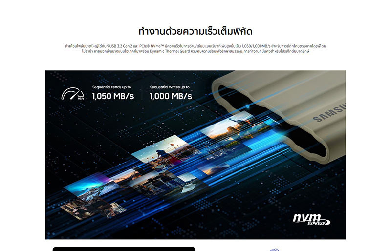 Samsung SSD พกพา รุ่น T7 Shield