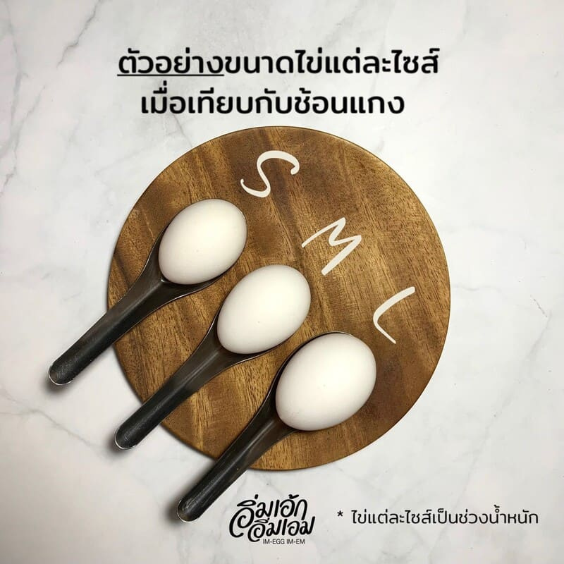 อิ่มเอ้ก อิ่มเอม ไข่ไก่เปลือกขาว