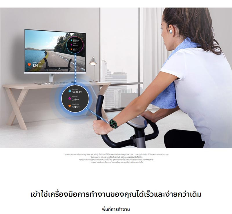 Samsung จอคอมพิวเตอร์ 27 นิ้ว Smart M5 M50D Full HD