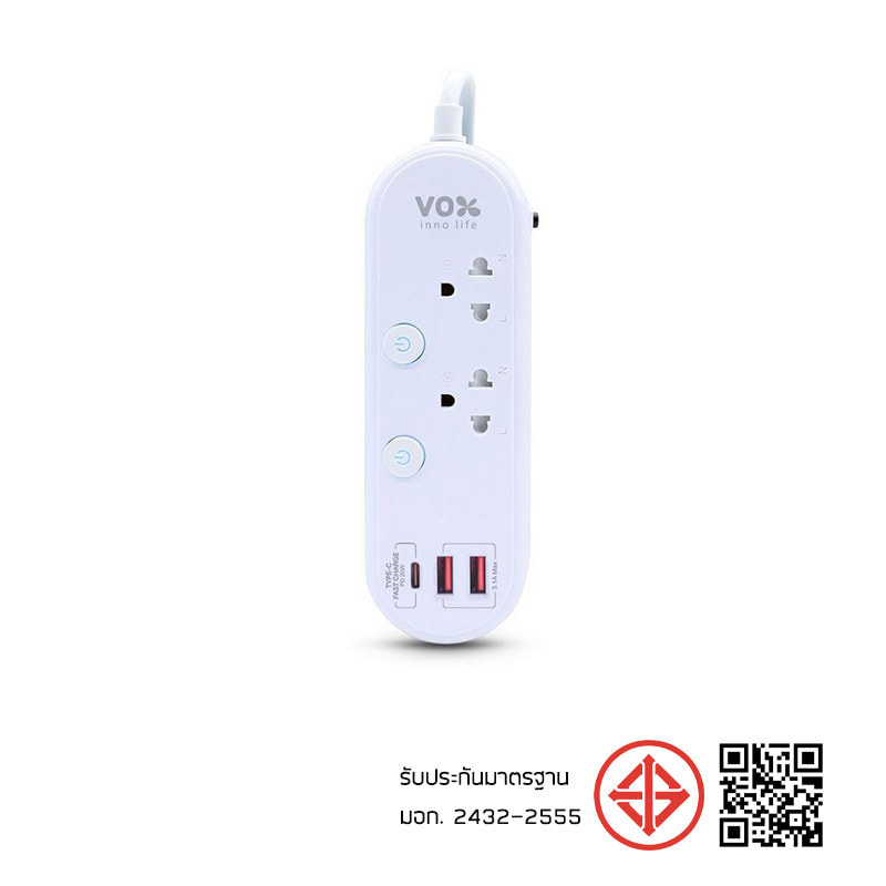 VOX ปลั๊กไฟโนว่า USB 3M รุ่น NLPD-221C