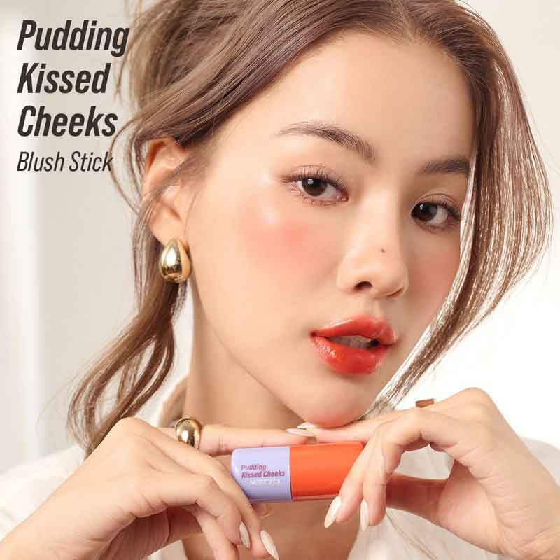 Merrezca บลัชออน Pudding Kissed Cheeks Blush Stick