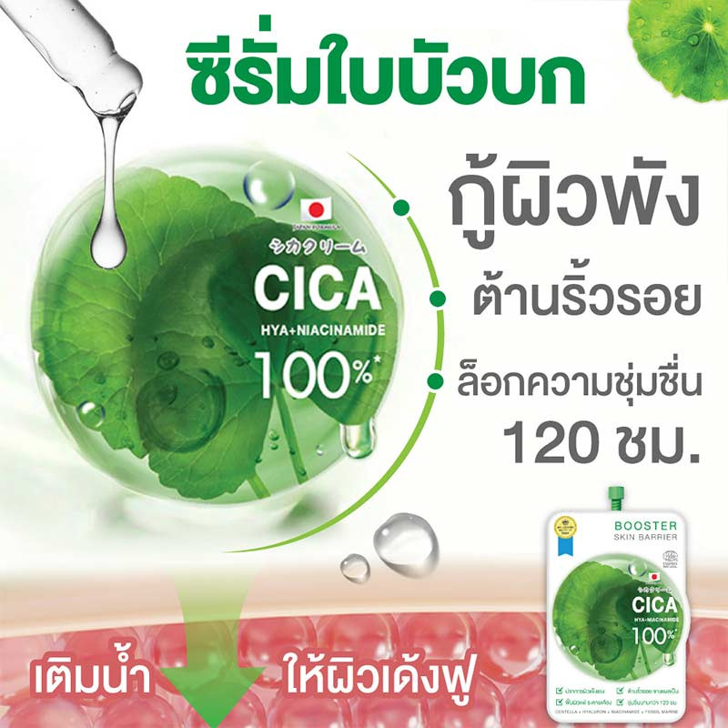 FUJI เซรั่ม Cica Hya Niacinamide Booster 8 กรัม (แพ็ก 6 ชิ้น)