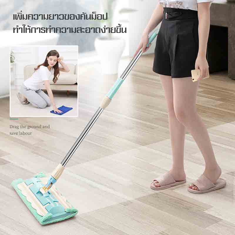 ALLSKING ชุดถังปั่น Spin Mop ทรงกลมพร้อมผ้า