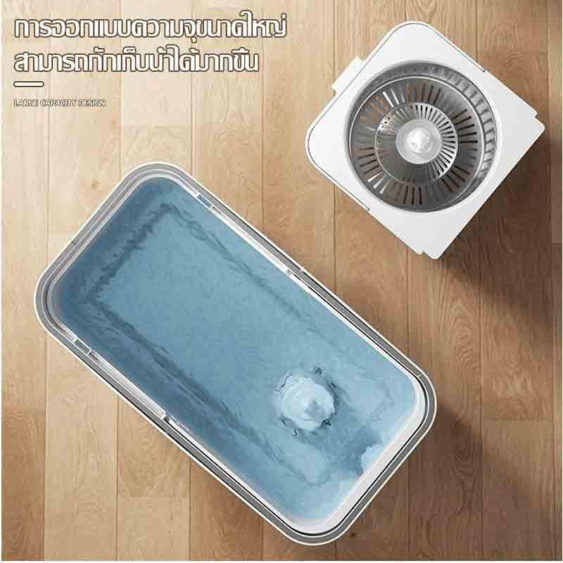 ALLSKING ชุดถังปั่น Spin Mop ทรงกลมพร้อมผ้า