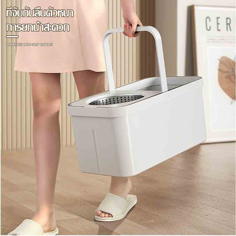 ALLSKING ชุดถังปั่น Spin Mop ทรงกลมพร้อมผ้า