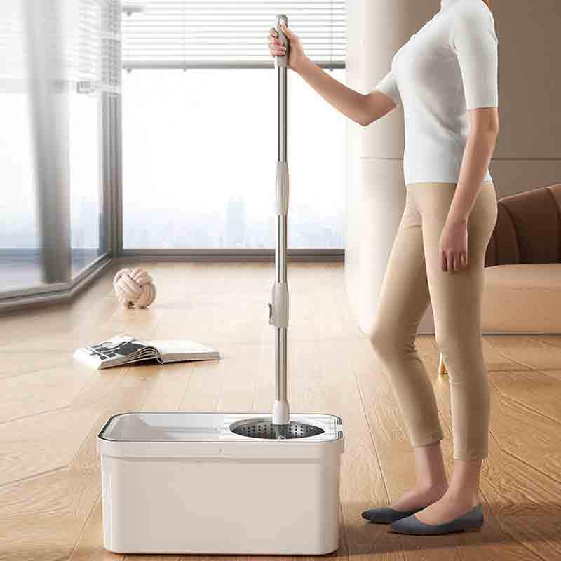 ALLSKING ชุดถังปั่น Spin Mop ทรงกลมพร้อมผ้า
