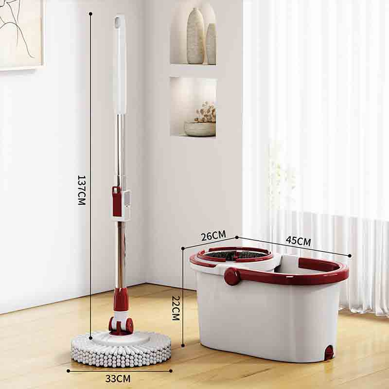 ALLSKING ชุดถังปั่น Spin Mop ทรงกลมพร้อมผ้า