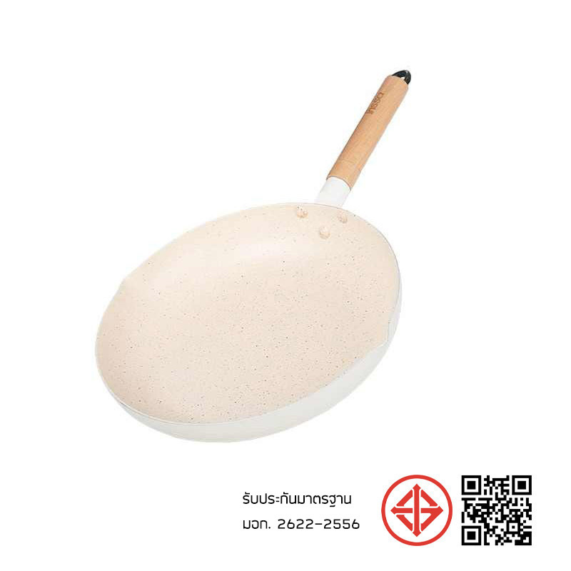 INSSA กระทะ ขนาด 26 cm 1.9L สีครีม