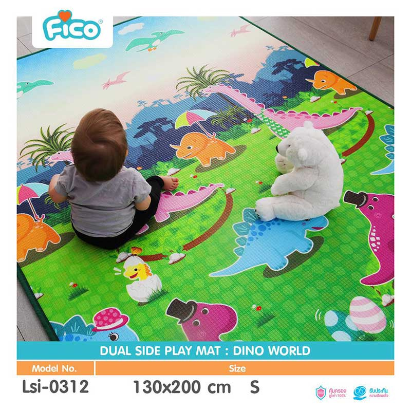 Fico แผ่นรองคลาน PE DUAL DINO WORLD