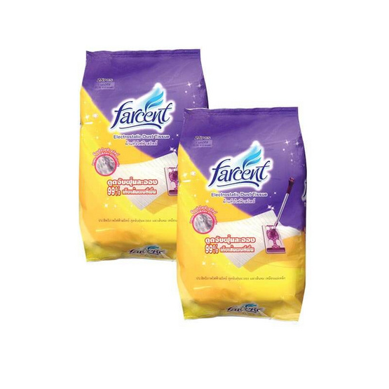 Farcent รีฟิล ผ้าแห้งไฟฟ้าสถิตย์ 25 แผ่น/ห่อ แพ็กคู่ Farcent รีฟิล ผ้าแห้งไฟฟ้าสถิตย์ 25 แผ่น/ห่อ แพ็กคู่