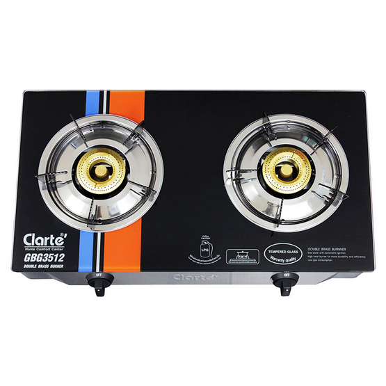 Clarte เตาแก๊สหัวทองเหลือง รุ่น GBG3512 Clarte เตาแก๊สหัวทองเหลือง รุ่น GBG3512