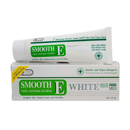 Smooth E ครีมบำรุงผิวหน้า Plus White 30 กรัม Smooth E ครีมบำรุงผิวหน้า Plus White 30 กรัม