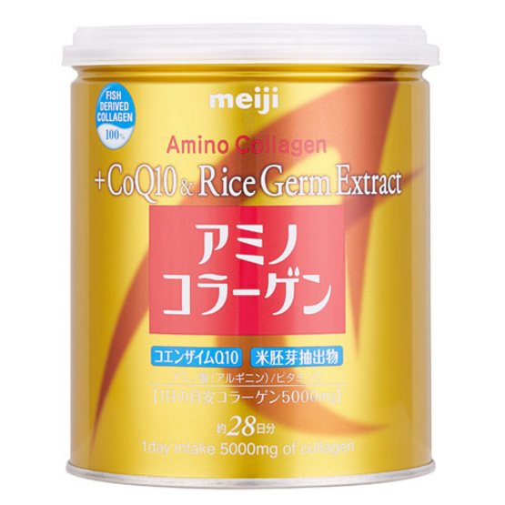 Meiji Amino Collagen + CoQ10 & Rice Germ Extract คอลลาเจนผงจากญี่ปุ่น 5000 มก.บรรจุ 200 ก. Meiji Amino Collagen + CoQ10 & Rice Germ Extract คอลลาเจนผงจากญี่ปุ่น 5000 มก.บรรจุ 200 ก.