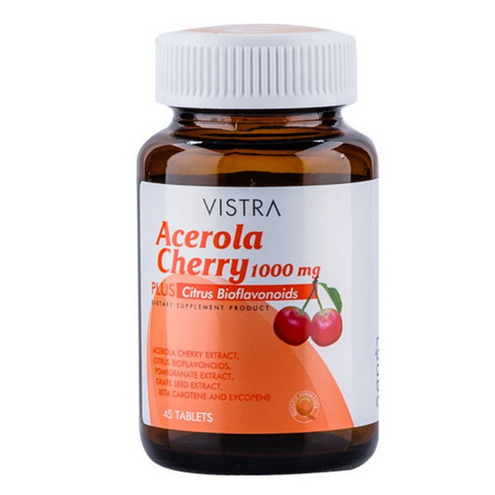 VISTRA Acerola Cherry 1000 mg. บรรจุ 45 เม็ด VISTRA Acerola Cherry 1000 mg. บรรจุ 45 เม็ด