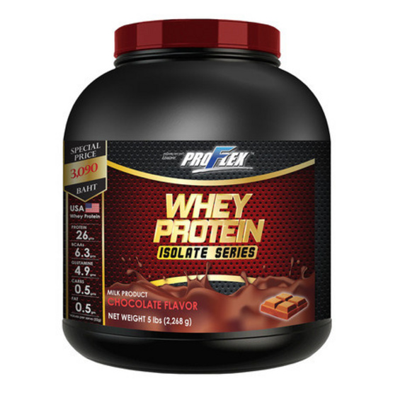 Proflex Isolate Chocolate เวย์โปรตีน กลิ่นช็อคโกแลต ขนาด 5 lb. Proflex Isolate Chocolate เวย์โปรตีน กลิ่นช็อคโกแลต ขนาด 5 lb.