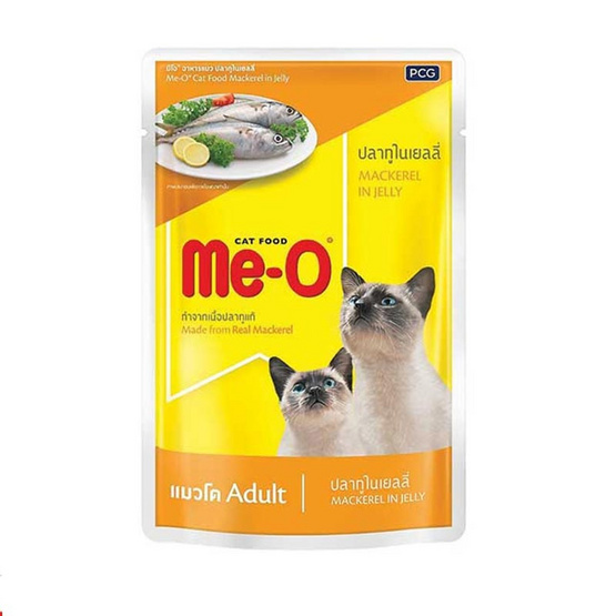 Me-O อาหารเปียกแมว รสปลาทูในเยลลี่ ขนาด 80 ก. (12 ถุง) Me-O อาหารเปียกแมว รสปลาทูในเยลลี่ ขนาด 80 ก. (12 ถุง)