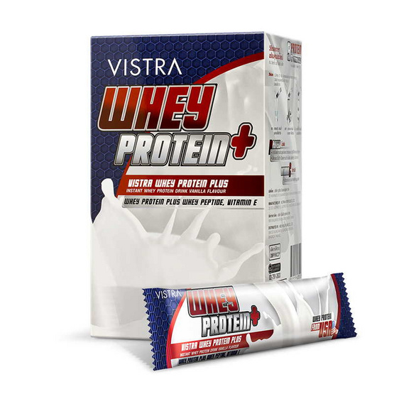 VISTRA WHEY PROTEIN PLUS บรรจุ 15 ซอง VISTRA WHEY PROTEIN PLUS บรรจุ 15 ซอง