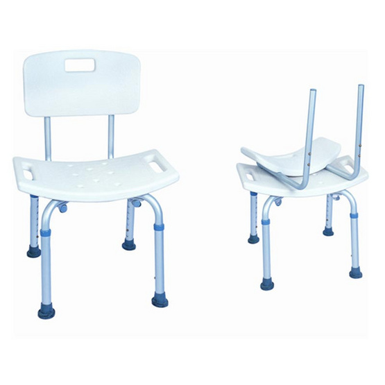 a bloom เก้าอี้อาบน้ำอลูมิเนียม แบบมีพนักพิง สีขาว (Aluminum Shower Chair-White) a bloom เก้าอี้อาบน้ำอลูมิเนียม แบบมีพนักพิง สีขาว (Aluminum Shower Chair-White)