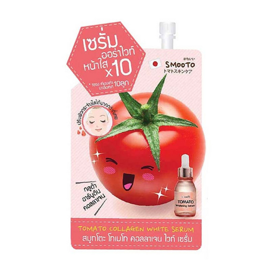 Smooto Tomato Collagen White Serum 10 ml (บรรจุ 6 ซอง) Smooto Tomato Collagen White Serum 10 ml (บรรจุ 6 ซอง)