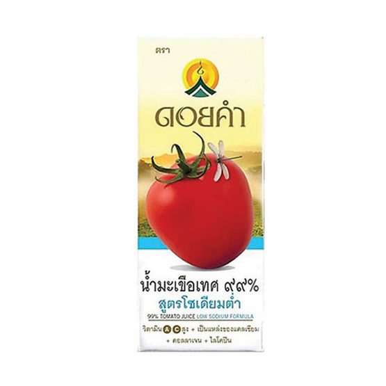 ดอยคำ น้ำมะเขือเทศ โซเดียมต่ำ 99% 200 มล. ขายยกลัง (36 กล่อง) ดอยคำ น้ำมะเขือเทศ โซเดียมต่ำ 99% 200 มล. ขายยกลัง (36 กล่อง)
