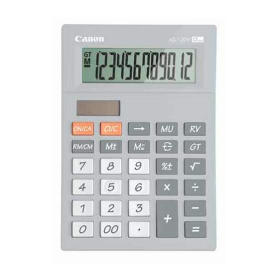Canon Desktop Calculator รุ่น AS-120V Grey Canon Desktop Calculator รุ่น AS-120V Grey