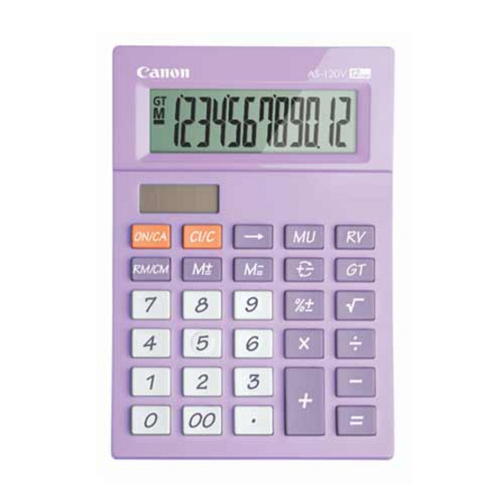 Canon Desktop Calculator รุ่น AS-120V Purple Canon Desktop Calculator รุ่น AS-120V Purple