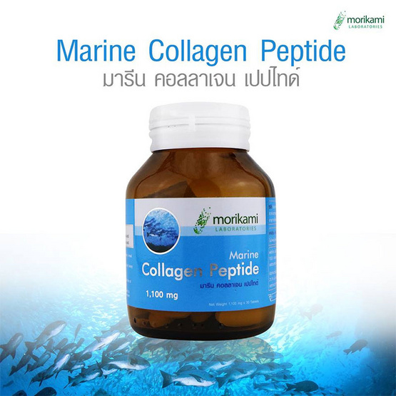 Morikami ซื้อ 1 แถม 1 Marine Collagen Peptide (โมริคามิ) อาหารเสริมบำรุงผิว เพิ่มความชุ่มชื่น รวมบรรจุ 60 แคปซูล Morikami ซื้อ 1 แถม 1 Marine Collagen Peptide (โมริคามิ) อาหารเสริมบำรุงผิว เพิ่มความชุ่มชื่น รวมบรรจุ 60 แคปซูล