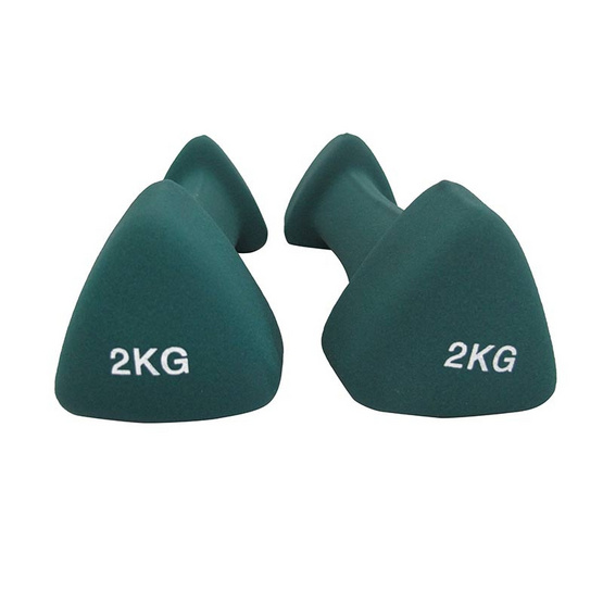 a bloom ดัมเบล ทรงสามเหลี่ยม น้ำหนัก 2 กก. 2 ชิ้น สีเขียวเข้ม (Neoprene Triangle Shape Dumbbell) a bloom ดัมเบล ทรงสามเหลี่ยม น้ำหนัก 2 กก. 2 ชิ้น สีเขียวเข้ม (Neoprene Triangle Shape Dumbbell)
