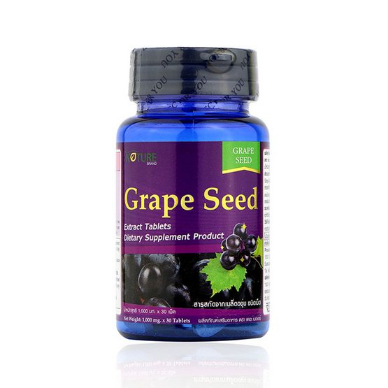 The Nature Grape Seed 1,000 สารสกัดจากเมล็ดองุ่น บรรจุ 30 เม็ด The Nature Grape Seed 1,000 สารสกัดจากเมล็ดองุ่น บรรจุ 30 เม็ด