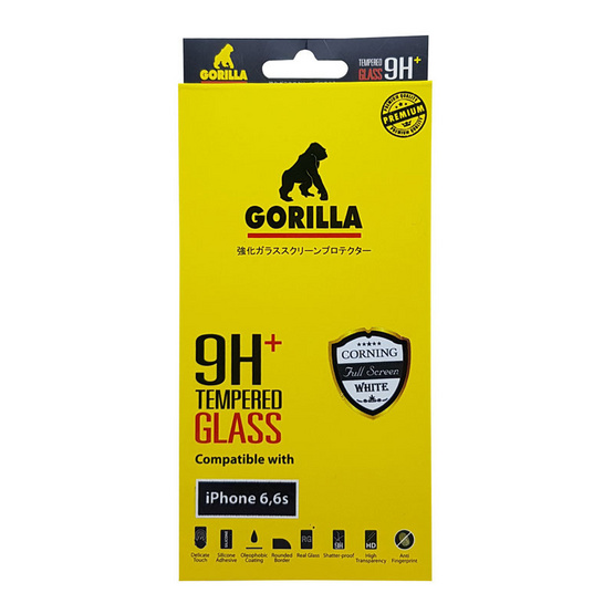 Gorilla Tempered Glass iPhone 6 TG-FULL White Gorilla Tempered Glass iPhone 6 TG-FULL White