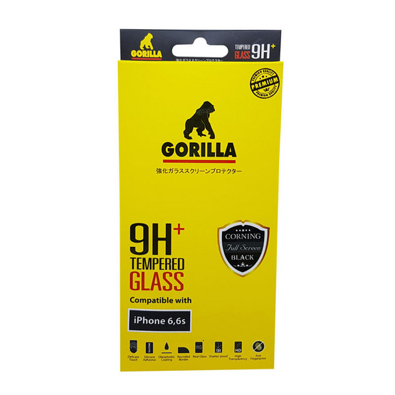 Gorilla Tempered Glass iPhone 6 TG-FULL Black Gorilla Tempered Glass iPhone 6 TG-FULL Black